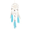Attrape-rêves Plumes Bleues et Blanches 15 cm