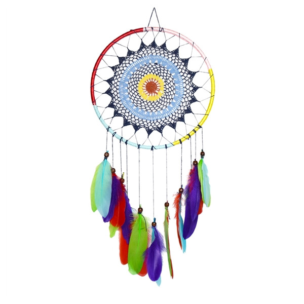 Attrape-rêves Multicolore Plumes 30 cm