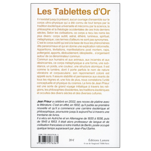 Les Tablettes d'Or à travers Roland de Jouvenel et ses messages