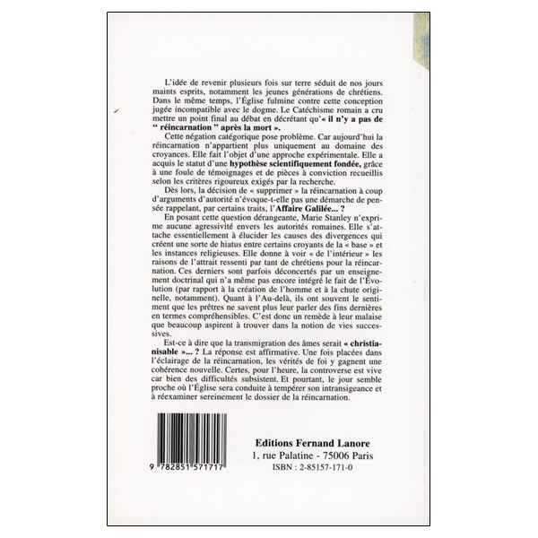 Réincarnation - La nouvelle affaire Galilée...?