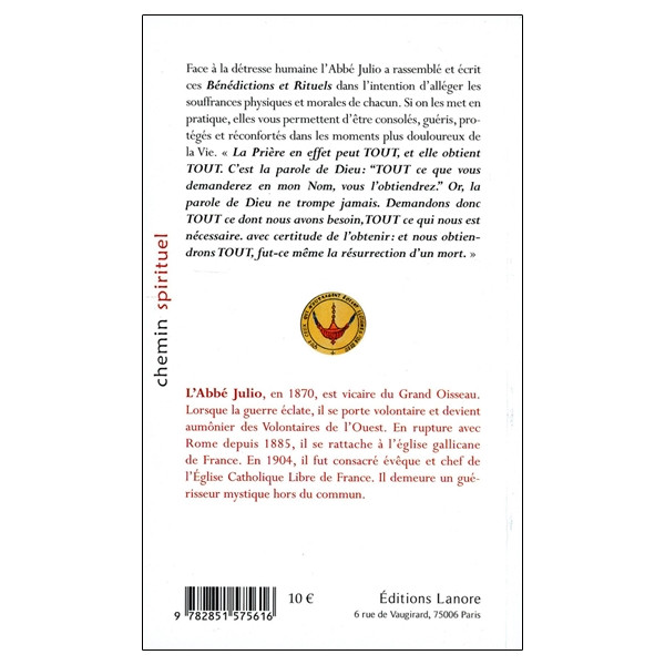 Le livre des Bénédictions et des Rituels suivi par les litanies des Saints et les sept psaumes de la pénitence