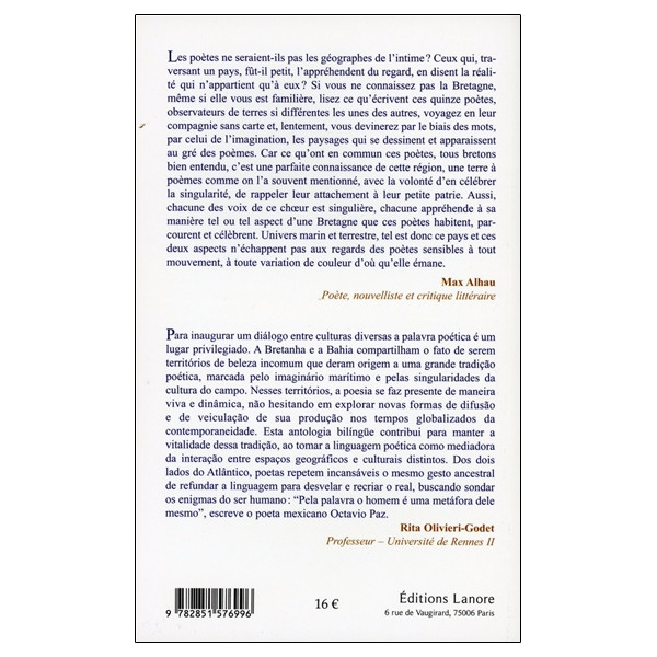 Traversée d'océans - Travessia de oceanos - Voix poétiques de Bretagne et de Bahia - Edition Bilingue