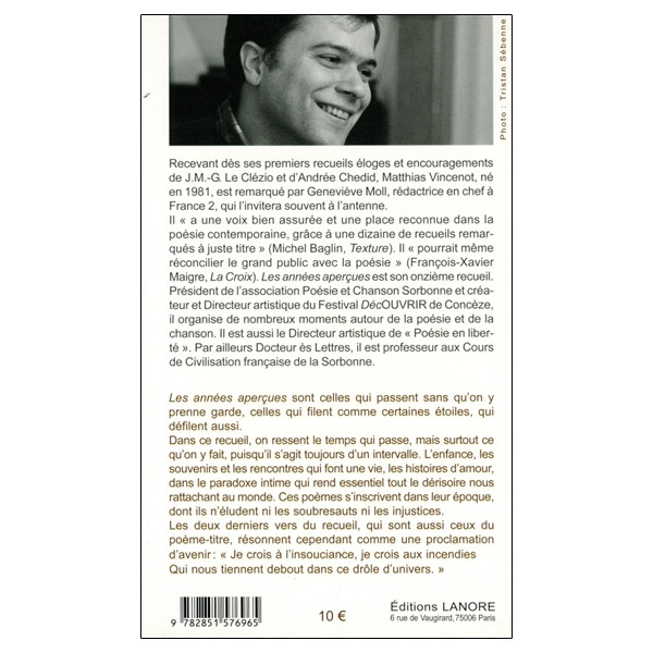 Les années aperçues - Alchimies poétiques