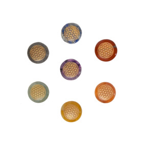 Coffret Galets 7 Chakras Fleur de vie