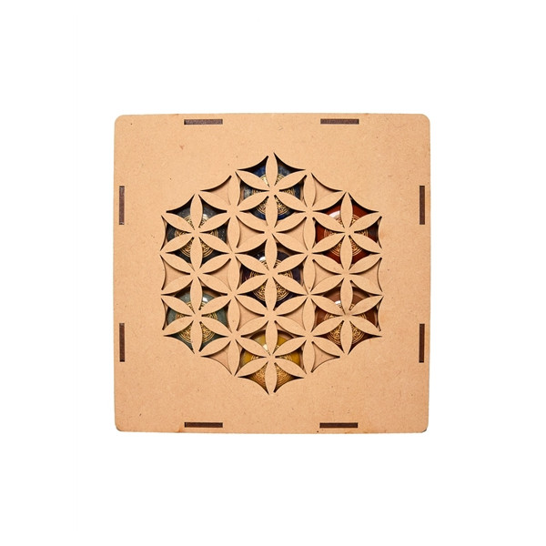 Coffret Galets 7 Chakras Fleur de vie