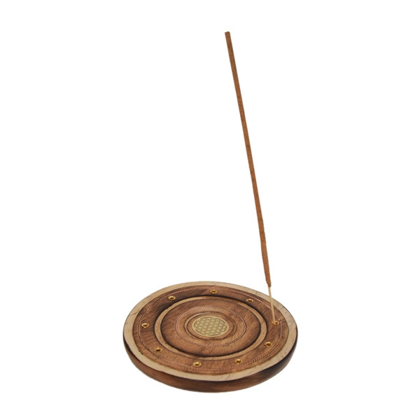 Socle porte-encens Fleur de vie