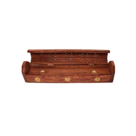 Boite Porte-encens en bois Om