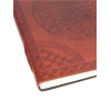 Grimoire en cuir Acajou Fleur de vie - Grand Format