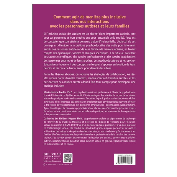 Etre des alliées pour favoriser l'inclusion sociale des autistes - Vers une pratique psychoéducative collaborative