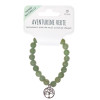 Bracelet Aventurine verte perles rondes 8 mm et breloque Arbre de vie