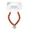Bracelet Jaspe rouge perles rondes 8 mm et breloque Arbre de vie
