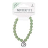 Bracelet Aventurine verte perles rondes 8 mm et breloque Om