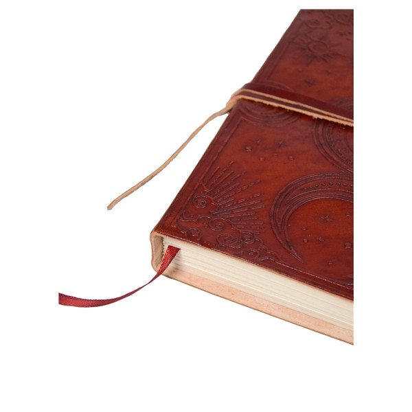 Grimoire en Cuir Triple Lune