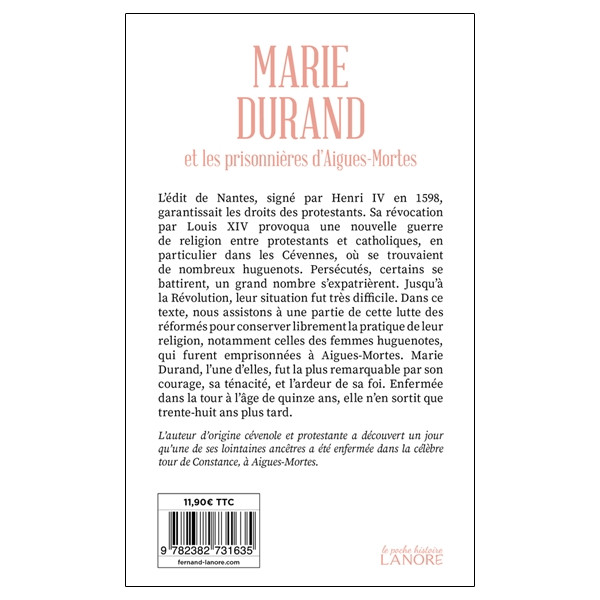 Marie Durand et les prisonnières d'Aigues-Mortes - Poche
