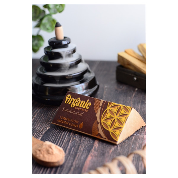 Encens Cône Organic Bois de Santal Cône Backflow 41 grs