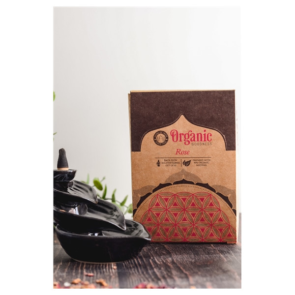 Encens Cône Organic Rose Cône Backflow 41 grs