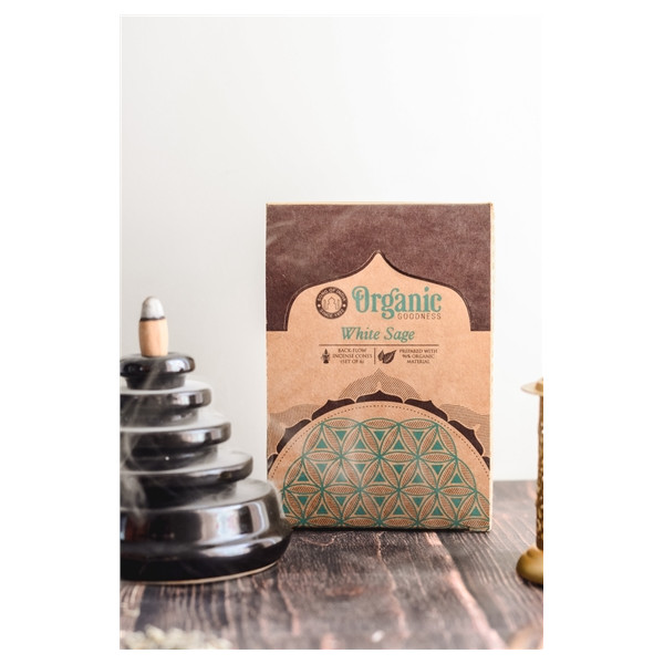 Encens Cône Organic Sauge blanche Cône Backflow 41 grs