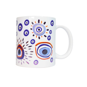 Tasse en céramique Oeil de Nazar Blanche