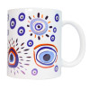 Tasse en céramique Oeil de Nazar Blanche