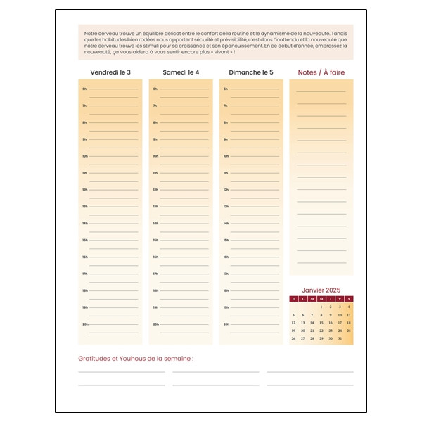 Agenda 2025 - Les neurosciences au service de votre année - Codes QR avec vidéos mensuelles
