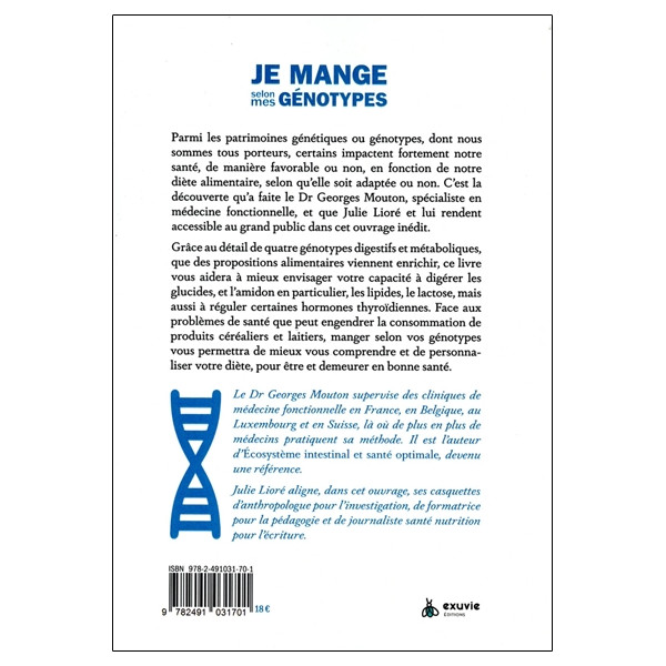Je mange selon mes génotypes - Comment mon ADN détermine mon assiette