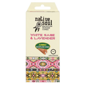 Encens Green Tree Native Soul Sauge Blanche & Lavande Cône Backflow