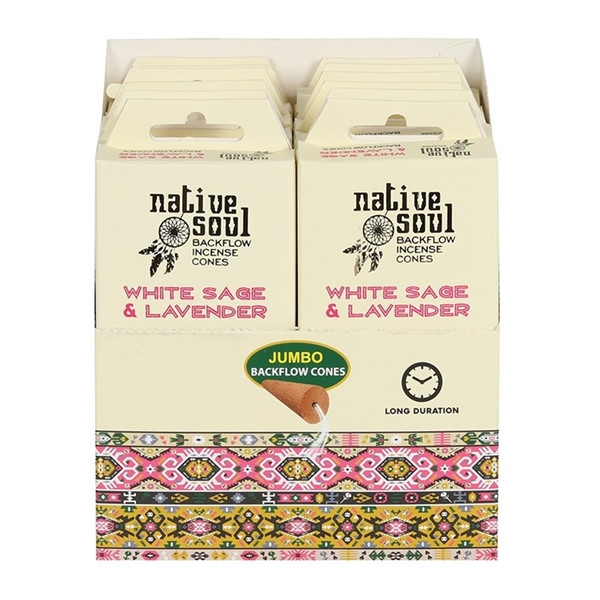 Encens Green Tree Native Soul Sauge Blanche & Lavande Cône Backflow