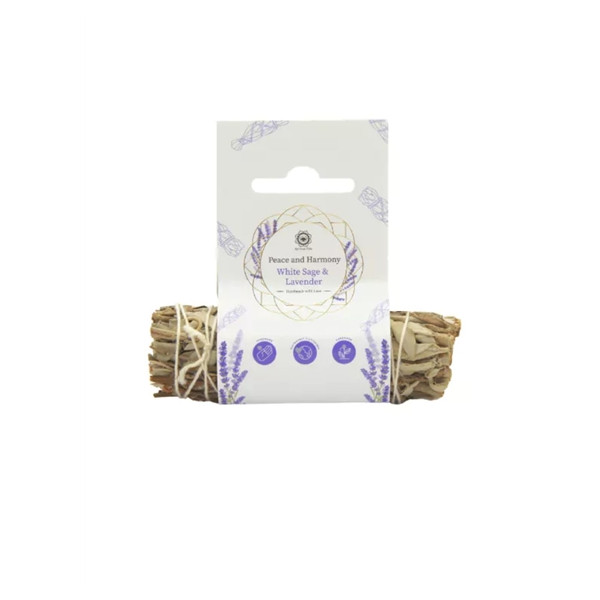 Bâton de fumigation Paix et Harmonie Sauge Blanche & Lavande 10 cm
