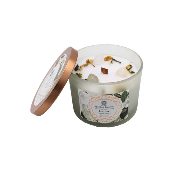 Bougie Litho Green Tree Équilibre Spirituel - Jasmin - 256 grs