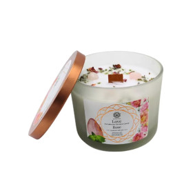 Bougie Litho Green Tree Amour - Rose - 256 grs