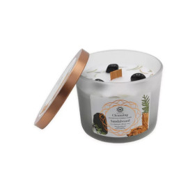 Bougie Litho Green Tree Nettoyage Énergétique - Bois Santal - 256 grs