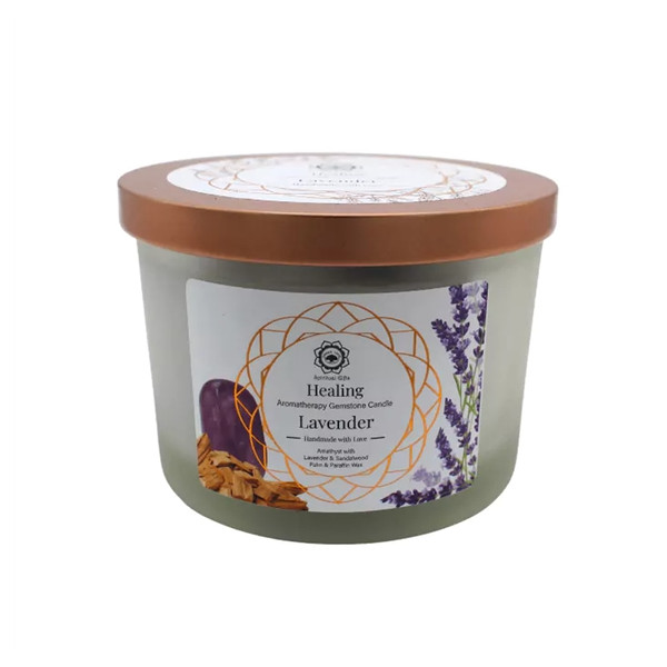 Bougie Litho Green Tree Guérison - Lavande - 256 grs