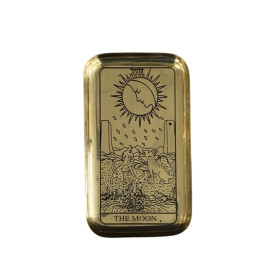 Plateau en laiton Arcane du Tarot - La Lune