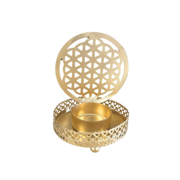 Bougeoir Métal Fleur de vie