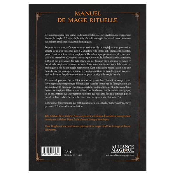 Manuel de magie rituelle - Leçons et exercices pour apprendre seul-e