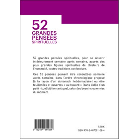 52 grandes pensées spirituelles - Une lumière par semaine