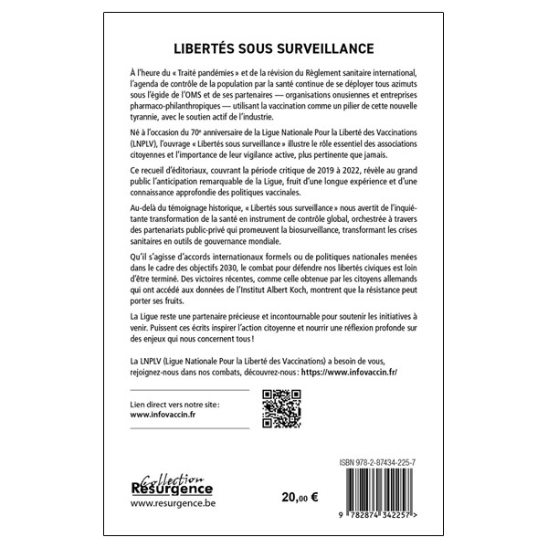 Libertés sous surveillance - Chronique d'une dictature vaccinale annoncée