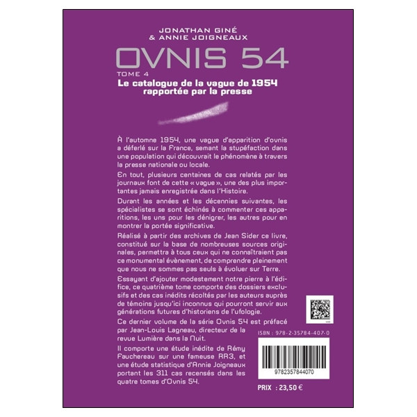 Ovnis 54 - La vague de 1954 rapportée par la presse Tome 4