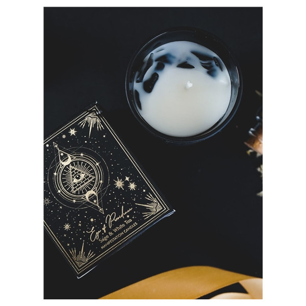 Bougie parfumée Esotéric Eye of Providence - Sauge et Thé Blanc 120 grs