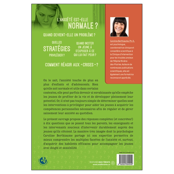 L'anxiété chez l'enfant et l'adolescent - 10 questions sur...