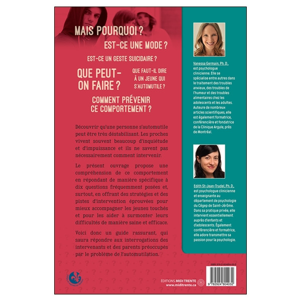 L'automutilation chez l'adolescent et le jeune adulte - 10 questions sur...