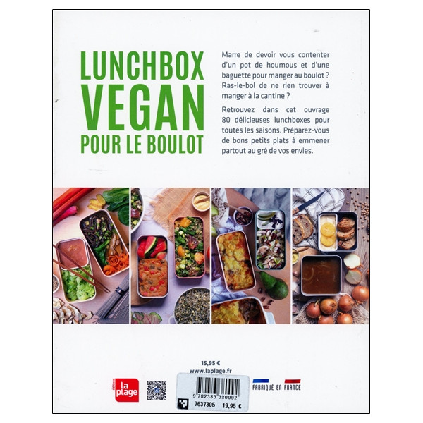 Lunch Box Vegan pour le boulot - 80 recettes originales