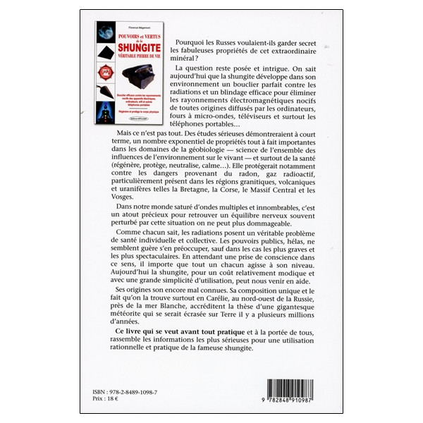 Pouvoirs et vertus de la shungite - Véritable pierre de vie - Bouclier efficace contre les rayonnements nocifs des appareils éle