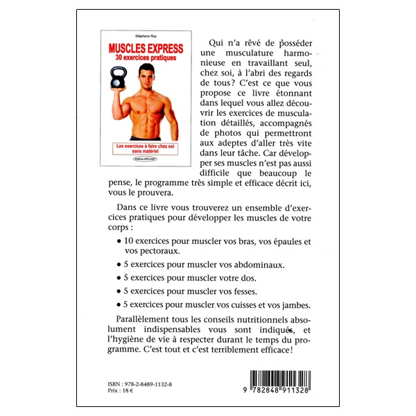 Muscles express - 30 exercices pratiques - Les exercices à faire chez soi sans matériel