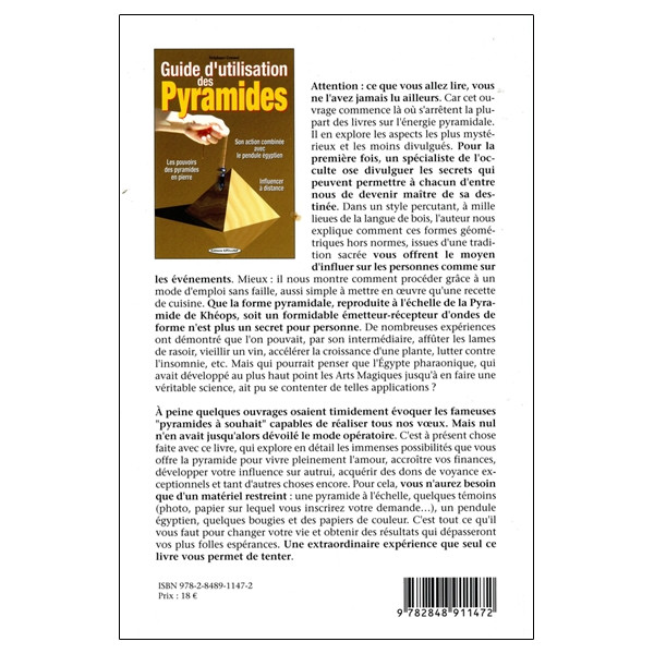 Guide d'utilisation des Pyramides - Son action combinée avec le pendule égyptien