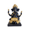 Statuette Ganesh avec Dholak 24 cm - Résine - Doré