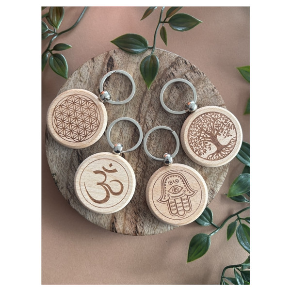 Porte-clés bois Arbre de vie