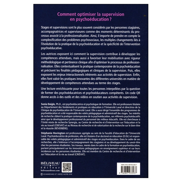La supervision en psychoéducation, une responsabilité partagée - Accompagner pour mieux répondre aux enjeux actuels de la profes