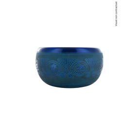 Bol Chantant Aluminium Bleu Om env 14 cm