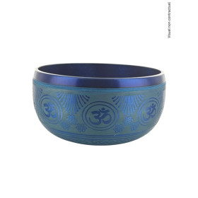 Bol Chantant Aluminium Bleu Om env 25 cm
